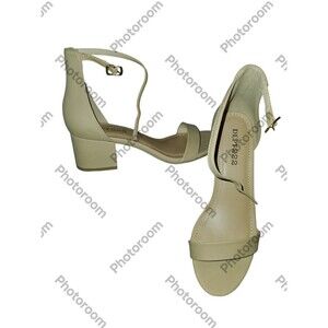 Dept 222 Stella Women’s-NATURAL-Ankle Strap Open Toe Shoes CLASSIC Size 7.5-NEW